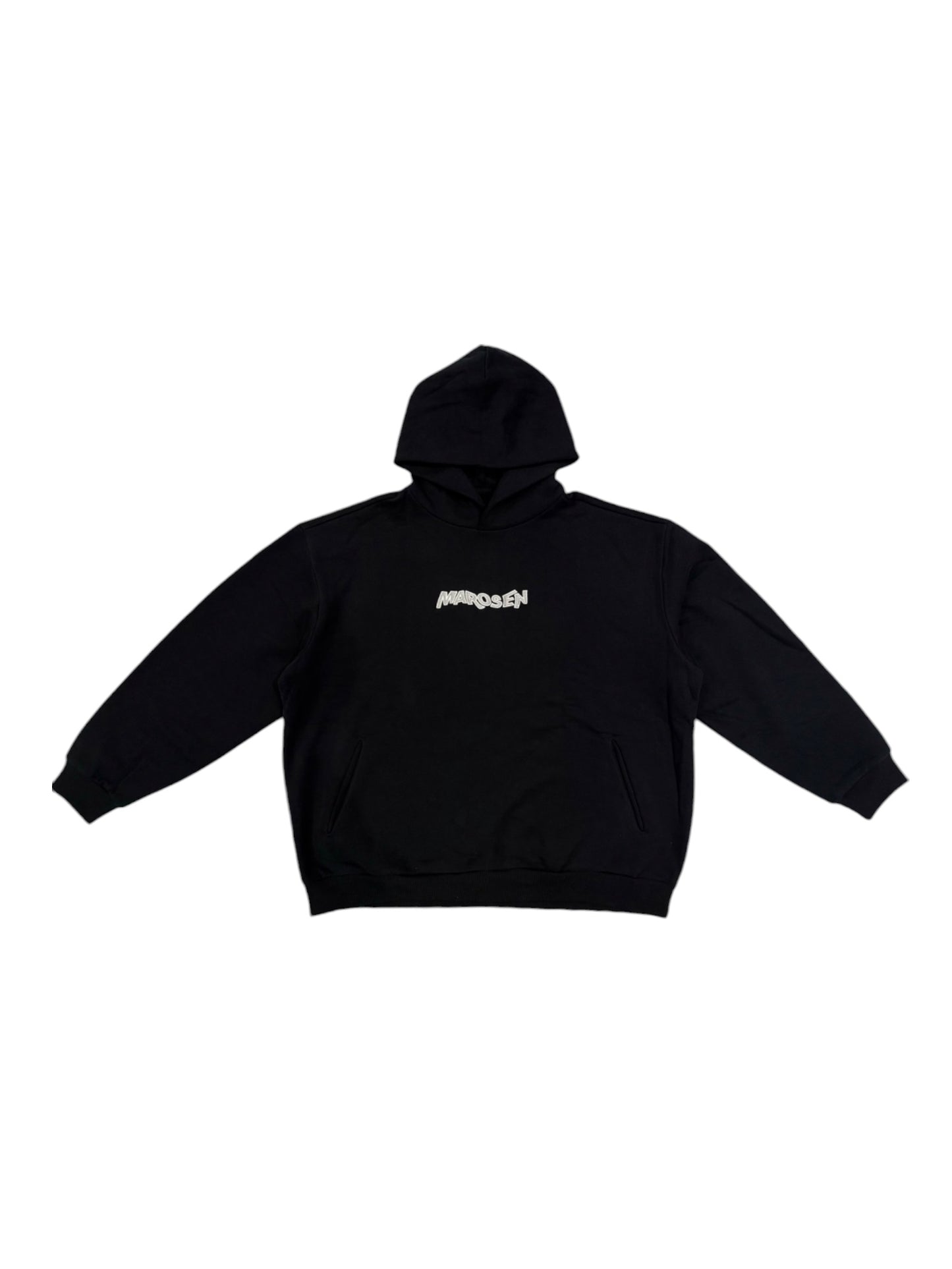 Black Stapel Hoodie